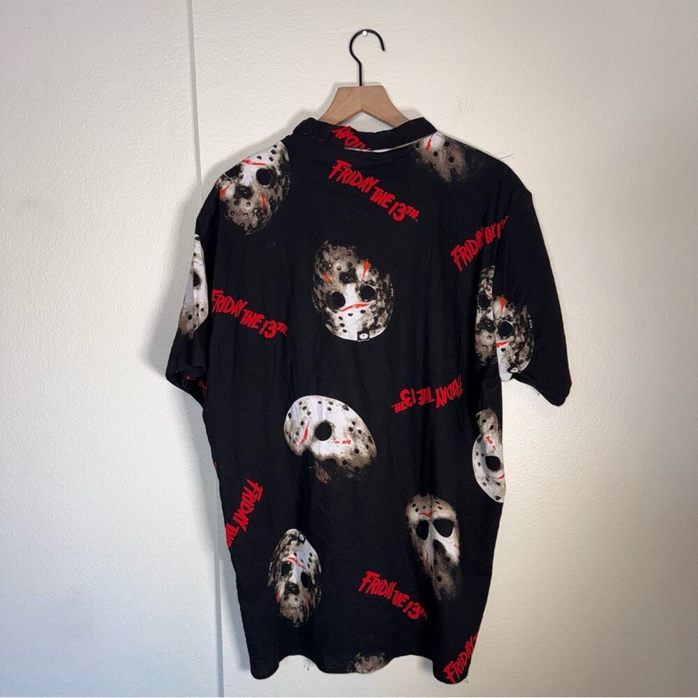 FRIDAY THE 13TH fandom cosplay lightweight button up movie shirt XL - Picture 3 of 3